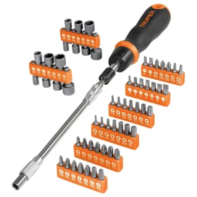 Destornillador Tipo Ratchet Con Puntas Y Copas 58 Piezas Truper