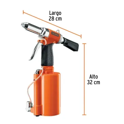 Remachadora Neumática 1/4" Fuerza De 1.410 Kg Truper