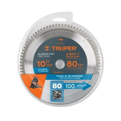 Disco Sierra Aluminio De 10", Centro 5/8", 80 Dientes Truper