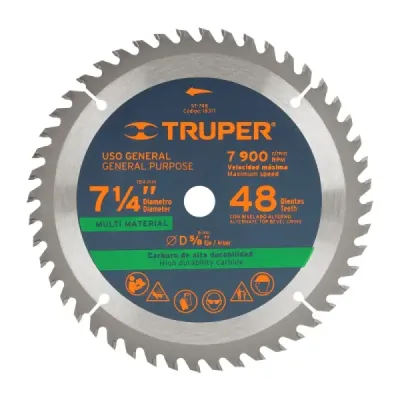 Disco Sierra Multimaterial De 7.1/4", Centro 5/8" Truper