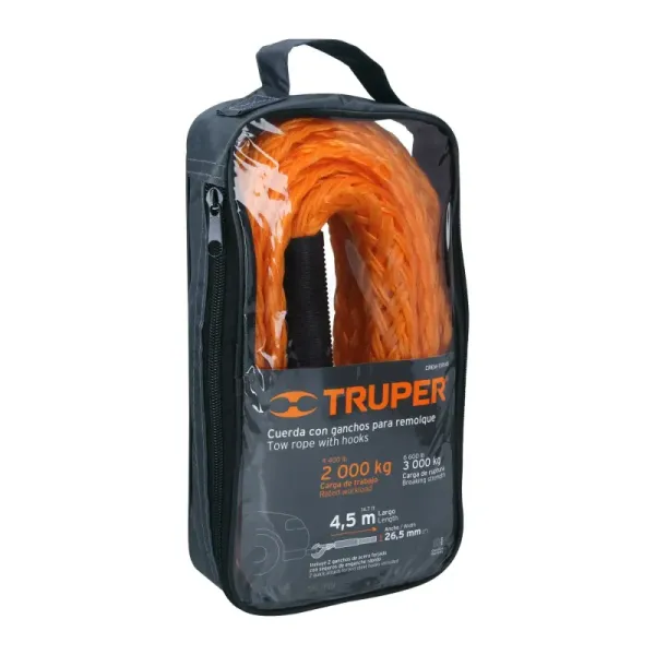 Correa Para Remolcar De 4.5 Metros, 3.000 Kg, Incluye Funda Truper (CREM-7/8X45 - 18346)