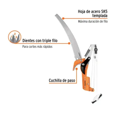 Cortador Ramas Cuchilla 14' Sk5 Truper Requiere Mango