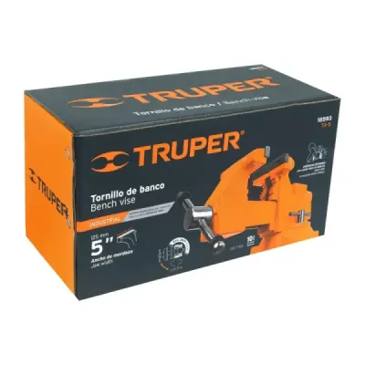 Prensa De Banco Industrial Giratoria De 5", Apertura 14 Cm Truper
