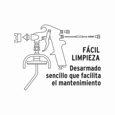 Pistola Para Pintar De Succión 1000 Ml, Boquilla 1.3 Mm Truper