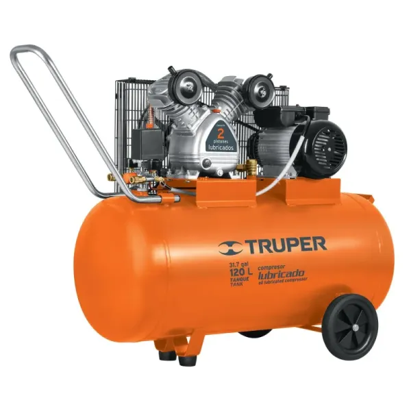 Compresor Horizontal De Banda, 120 L, 4 Hp Y Motor En Cobre Truper (COMP-120LH - 19359)
