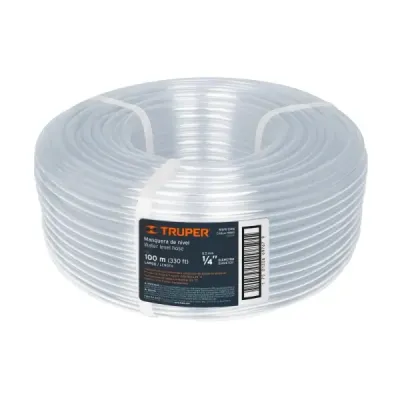 Manguera De Nivel 1/4' 100 Metros Truper Espesor 0.7 Mm