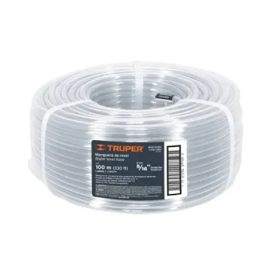 Manguera De Nivel 100 Metros, Diámetro 5/16", Espesor 1 Mm Truper