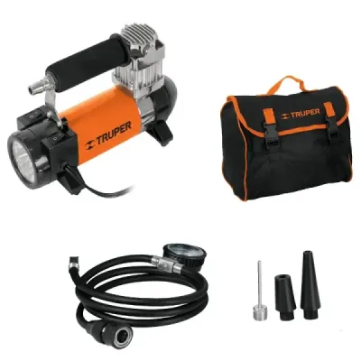Compresor De Aire Portátil Con Linterna Para Carro, 150 Psi Truper