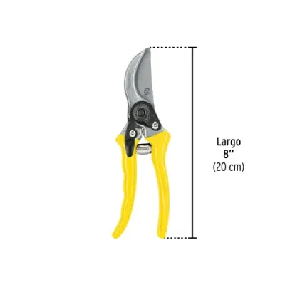 Tijera Para Poda De 22 Cm Con Cuchilla En Acero Templado Pretul