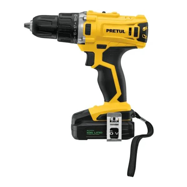 Taladro Inalámbrico De 1/2", Torque 33 Nm, 20 V + Accesorios Pretul (TALI-20P2 - 26118)
