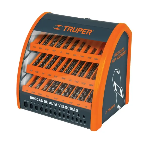 Exhibidor De Brocas Acero Rápido De 29 Lugares Con Cerradura Truper (DESP-BAV-GR - 50020)