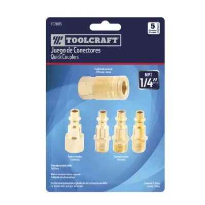 Juego De Acoples Y Conectores Rápidos Toolcraft De 5 Piezas