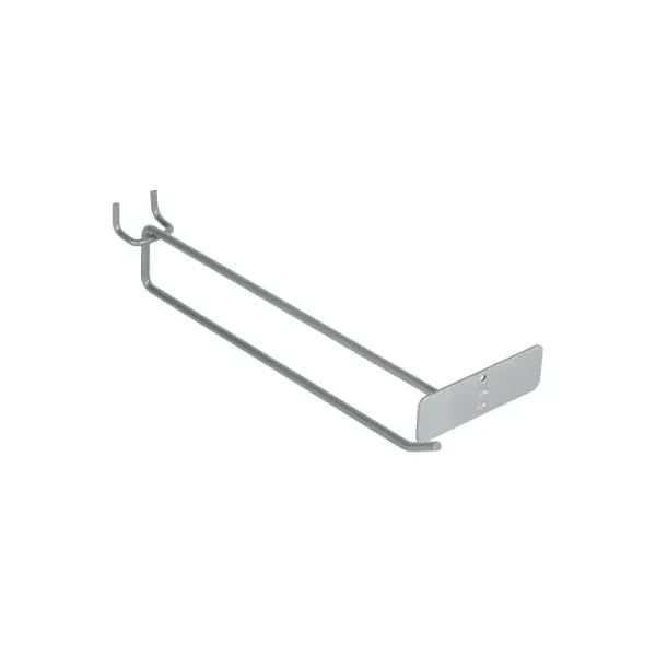 Gancho Recto Panel Ranurado 23 Cm Truper Con Portaetiqueta (GA-9X - 50156)