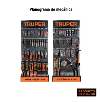 Góndola Panel Ranurado Truper 220 Cm X 110 Cm Con 30 Ganchos