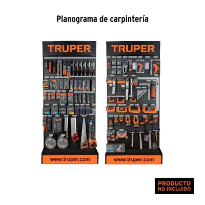Góndola Panel Ranurado Truper 220 Cm X 110 Cm Con 30 Ganchos