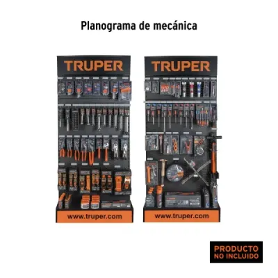 Góndola Panel Ranurado Truper 220 Cm X 110 Cm Con 30 Ganchos