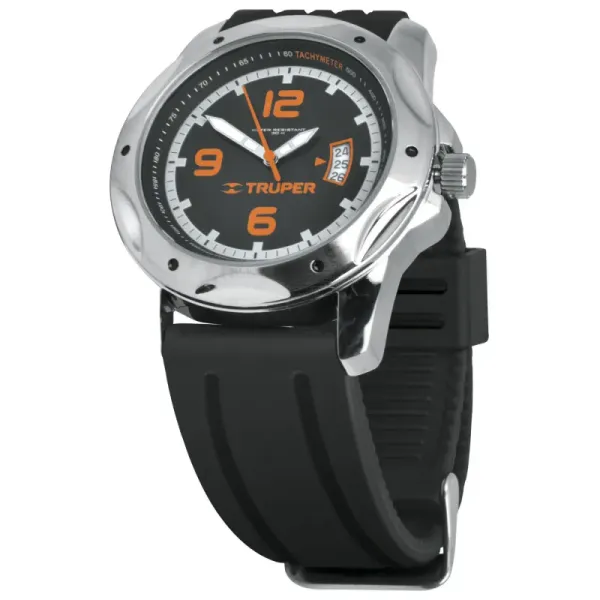 Reloj Para Hombre Con Correa De Silicón, Resistente Al Agua Truper (REL-PC - 60070)