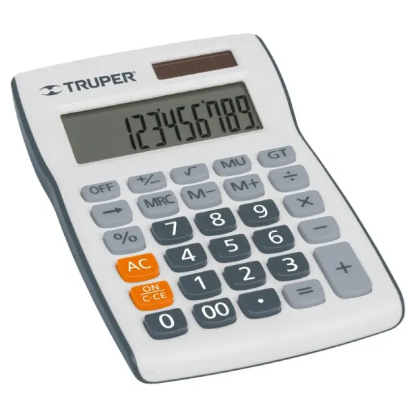 Calculadora De 12 Cm X 8 Cm Para Oficina, Negocio Y Hogar Truper (CALC-12B - 60480)