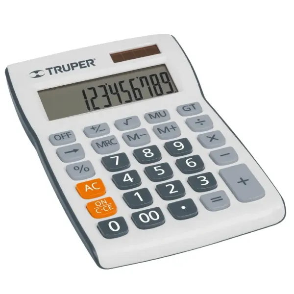 Calculadora De 19 Cm X 13 Cm Para Oficina, Negocio Y Hogar Truper (CALC-19E - 60482)