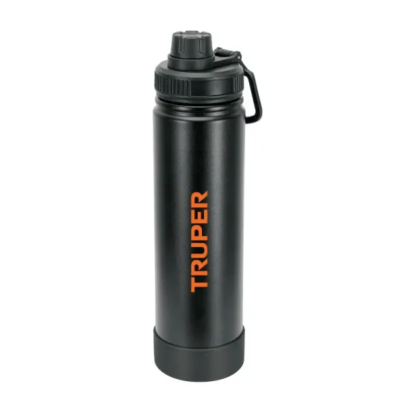 Termo Acero Inoxidable 700 Ml Truper Con Boquilla Y Pitillo (TERMO-07A - 62126)