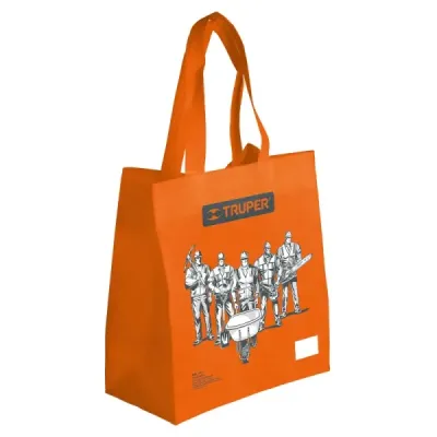 Bolsa Ecológica De Tela 34 Cm X 30 Cm, 30 Kg Naranja Truper