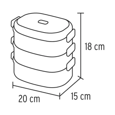 Portacomidas Acero Inoxidable Microondas Truper Apilable