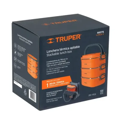 Portacomidas Acero Inoxidable Microondas Truper Apilable