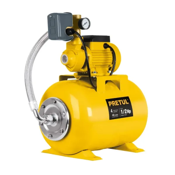 Bomba Hidroneumática Periférica De 1/2 Hp, Altura 20 Metros Pretul (HIDR-1/2X24P - 20183)