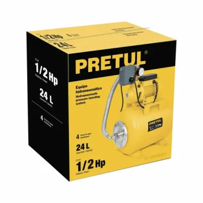 Bomba Hidroneumática Periférica De 1/2 Hp, Altura 20 Metros Pretul