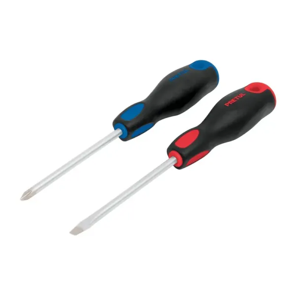 Juego De 2 Destornillares De 1/4", Mango Comfort Grip Pretul (DUO-1/4X4BP - 20215)