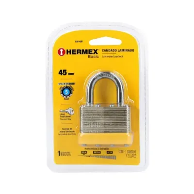 Candado De 45 Mm De Acero Con Cuerpo Laminado Y 2 Llaves Pretul