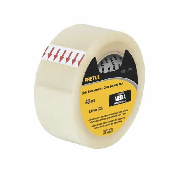 Cinta Ancha Transparente Uso Hogar De 40 Metros Y 48 Mm Pretul (CTR-40P - 20525)