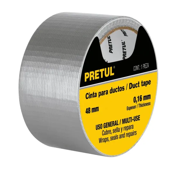 Cinta Para Ducto Uso Hogar De 30 Metros, Hasta 60°C Pretul (CDU-30P - 20529)