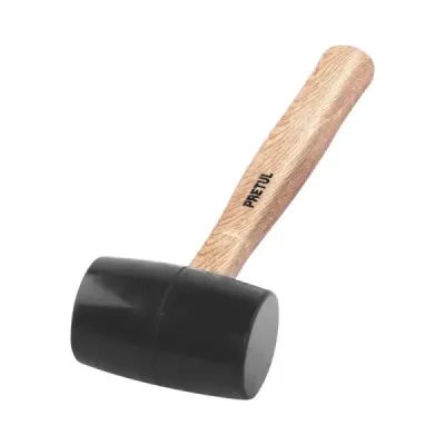 Mazo De Goma De 16 Oz Con Mango De Madera Pretul