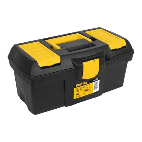Caja De Herramientas De 41 Cm Con Compartimientos Y Charola Pretul (CHP-16CP - 20603)