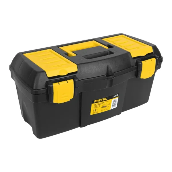 Caja De Herramientas De 48 Cm Con Compartimientos Y Charola Pretul (CHP-19CP - 20604)