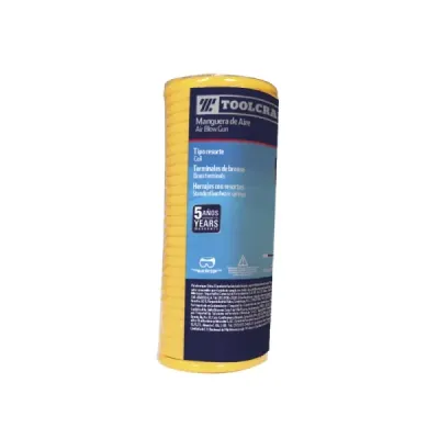 Manguera Tipo Resorte 7.5 M X 1/4' Toolcraft Para Compresor