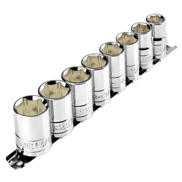 Juego De 8 Copas Desde 1/2" Hasta 15/16", Cuadrante 1/2" Pretul (JD-1/2X9SAE-P - 21170)