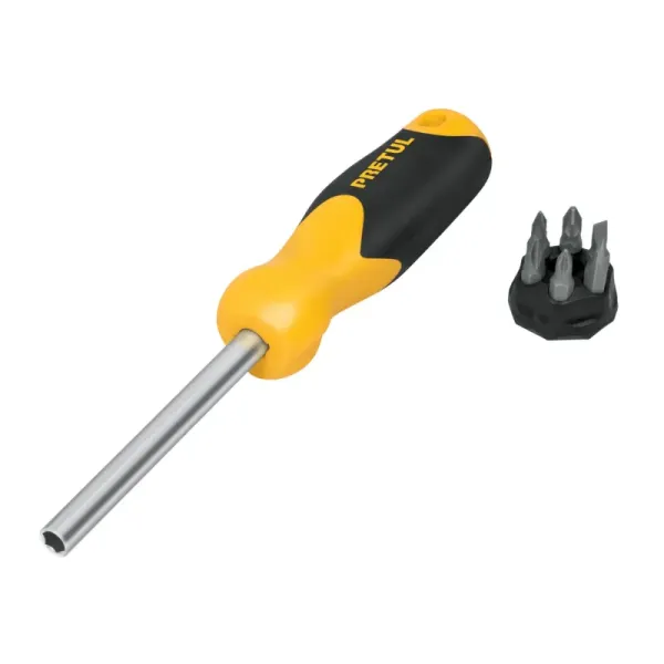 Juego De Puntas Con Destornillador Ratchet 7 Piezas Pretul (DES-6P - 21372)
