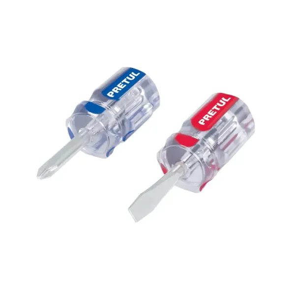 Juego De 2 Mini Destornillares De 1/4", Mango De Pvc Pretul (JDT-2TP - 21379)