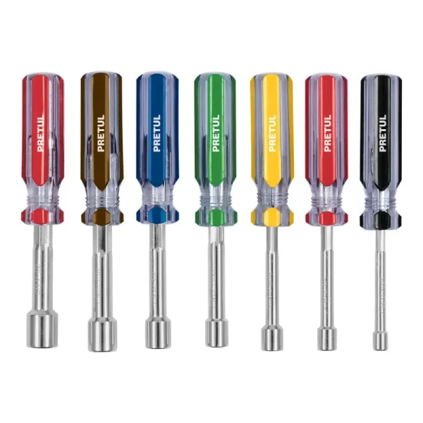 Juego De 7 Destornillares De Pvc Con Copa 3/16" A 1/2" Pretul (DJ-7P - 21420)