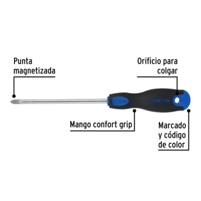 Destornillador De Estrella 5/16" X 6", Comfort Grip Pretul