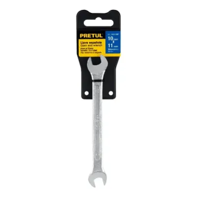 Llave De Boca 10 X 11 Mm En Acero Cromo Vanadio Largo 157 Mm Pretul