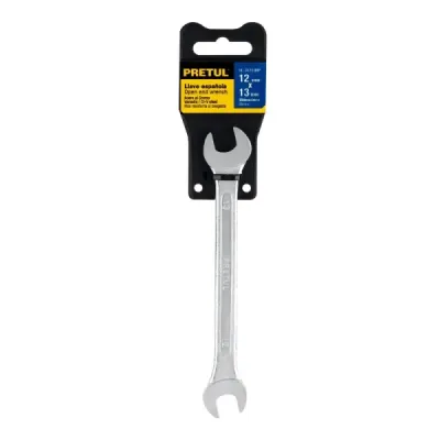 Llave De Boca 12 X 13 Mm En Acero Cromo Vanadio Largo 172 Mm Pretul