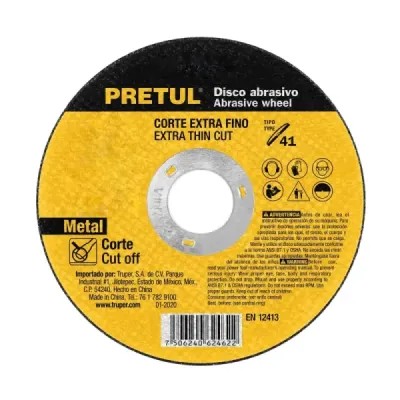 Disco Corte Extrafino Metal 9' Pretul 2 Mm 6.650 Rpm