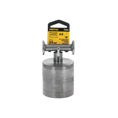 Plomada Metálica No.4, 24 Oz (675 G) Con Punta Para Centros Pretul