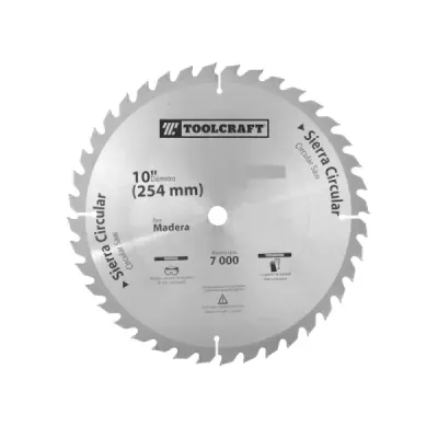 Disco Sierra Madera 10' Con Eje 1' Toolcraft 60 Dientes