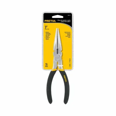 Alicate De Punta Larga De 7", Mango Cubierto De Pvc Pretul