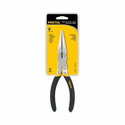 Alicate De Punta Larga De 8", Mango Cubierto De Pvc Pretul