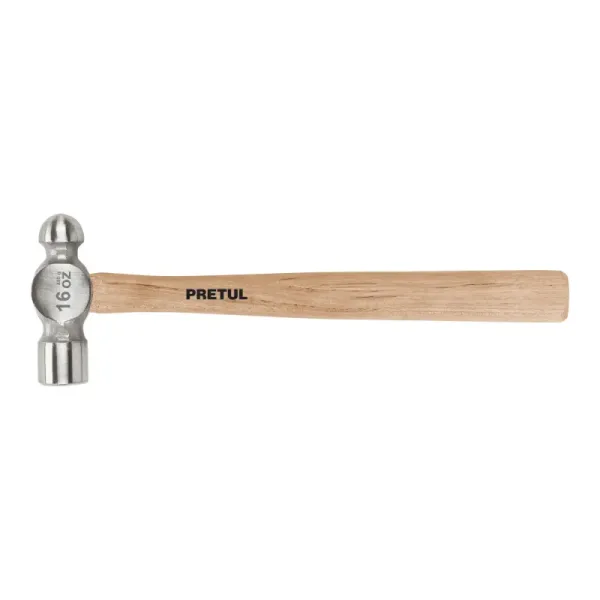 Martillo Pulido De 16 Oz Con Mango De Madera, De Bola Pretul (MB-16P - 22658)